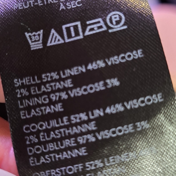 Anthropologie Linen Halter V-Neck Column Midi Dress Black Size Small - Picture 11 of 12